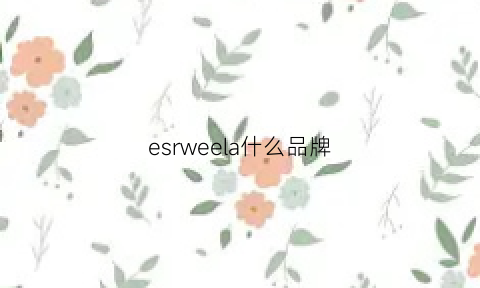 esrweela什么品牌(veesa是什么牌子)