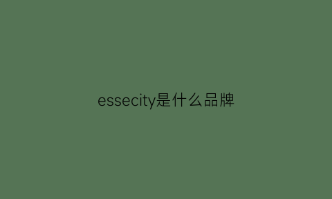 essecity是什么品牌