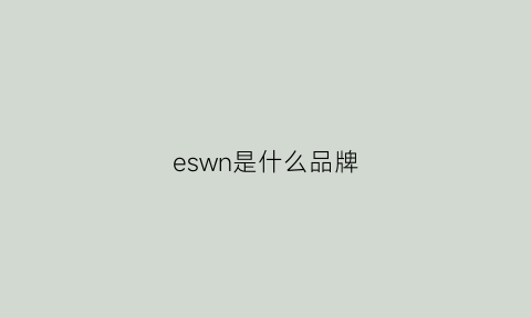 eswn是什么品牌