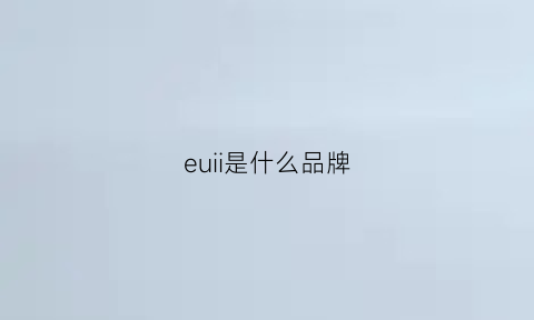 euii是什么品牌(uee是什么品牌)