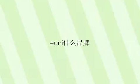 euni什么品牌(eu是什么品牌)