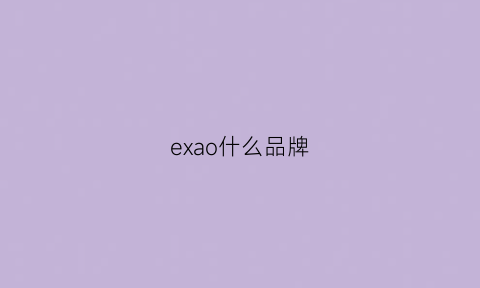 exao什么品牌