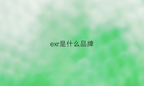 exr是什么品牌(exjr是啥品牌)