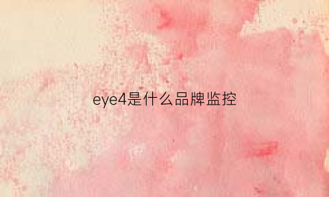 eye4是什么品牌监控