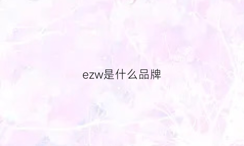 ezw是什么品牌(ezio是什么牌子)