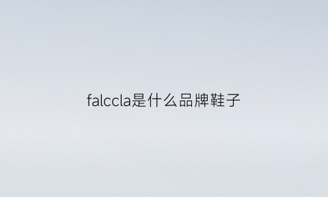 falccla是什么品牌鞋子(fashl0n鞋子是什么牌子)