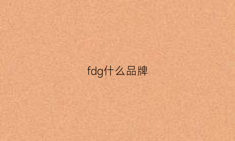 fdg什么品牌(fsdwg是什么牌子)