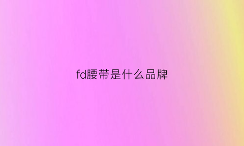 fd腰带是什么品牌(腰带尺码f是什么意思)