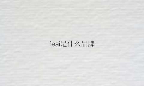 feai是什么品牌(feferafe是什么牌子)