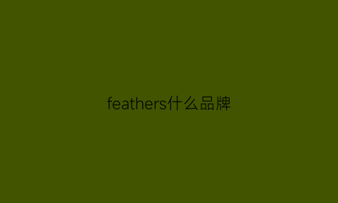 feathers什么品牌(feathericons)