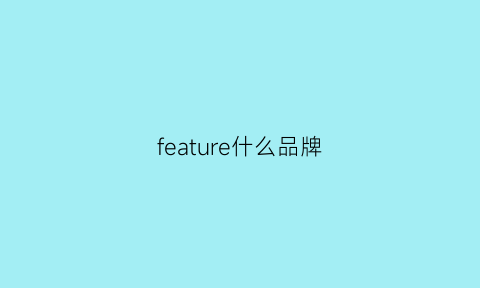 feature什么品牌(figure是什么牌子)