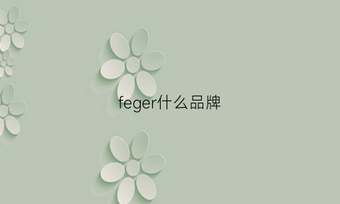 feger什么品牌(fewruer什么牌子)