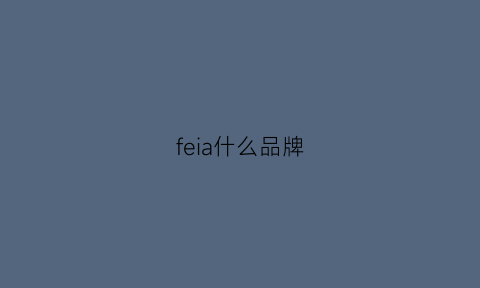 feia什么品牌(fiia品牌介绍)