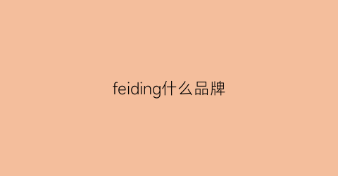 feiding什么品牌(fendi品牌)