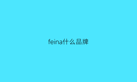 feina什么品牌(feina是什么牌子)