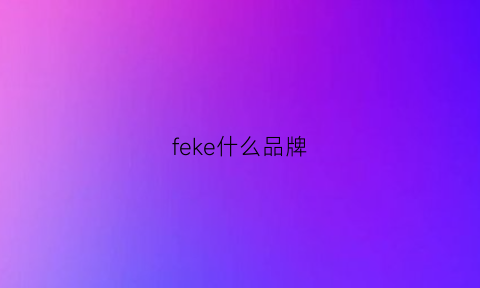 feke什么品牌(feako是什么品牌)