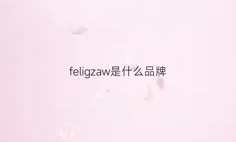 feligzaw是什么品牌(feyza是什么牌子)