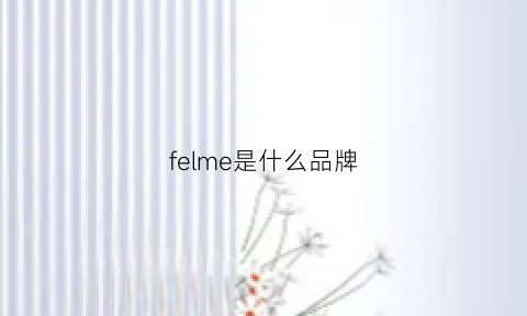 felme是什么品牌(femme是什么牌子)