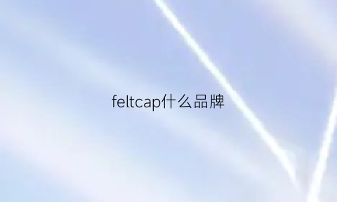 feltcap什么品牌(felcul是什么品牌)