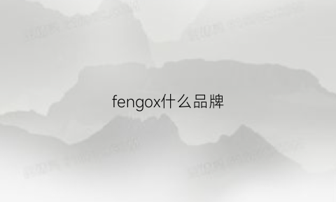 fengox什么品牌(febi是什么品牌)