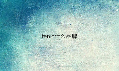 fenio什么品牌(fern是什么品牌)