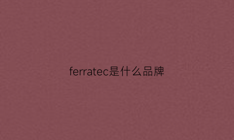 ferratec是什么品牌