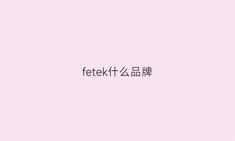 fetek什么品牌(fest品牌)