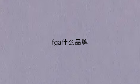 fga什么品牌(frag品牌)