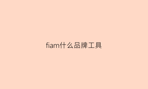 fiam什么品牌工具(什么品牌工具最好)