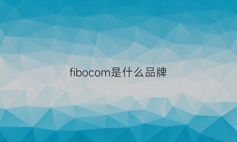 fibocom是什么品牌(firo是什么牌子)