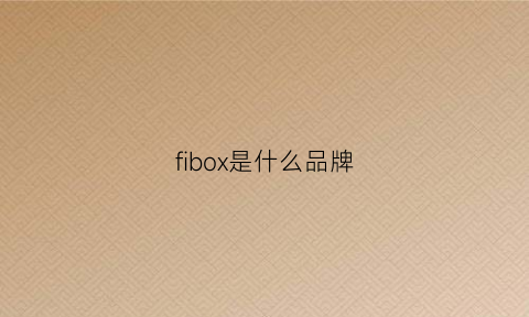 fibox是什么品牌(friboo是什么牌子)