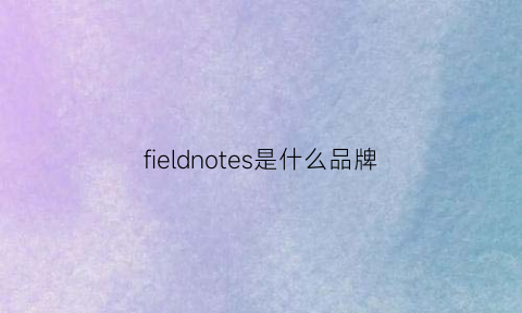 fieldnotes是什么品牌