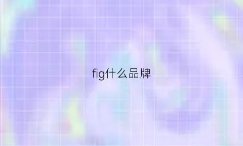 fig什么品牌(fig是什么品牌)