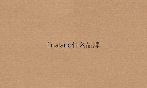 finaland什么品牌(final是什么品牌)