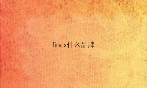 fincx什么品牌(fixcon品牌)