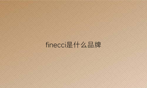 finecci是什么品牌(finequality什么牌子)