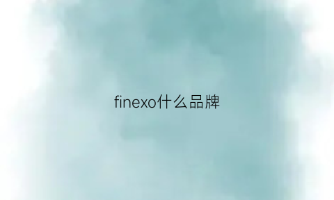 finexo什么品牌(fineclothes什么牌子)