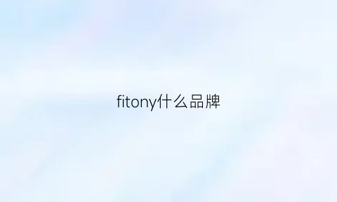 fitony什么品牌(fitleiat什么牌子)