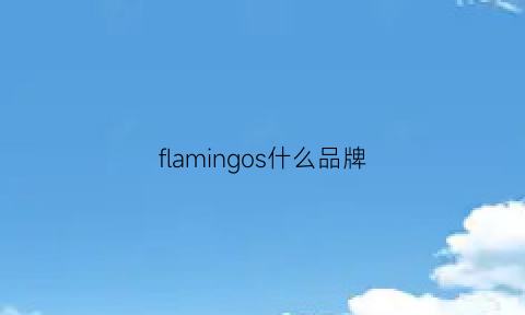 flamingos什么品牌(flamingice是什么牌的)