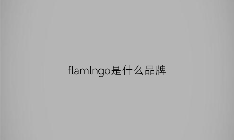 flamlngo是什么品牌(flamingo是什么牌子)