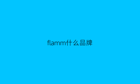 flamm什么品牌(flam是哪儿的牌子)