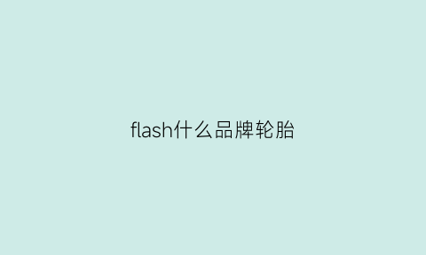 flash什么品牌轮胎(flash是什么品牌轮胎)