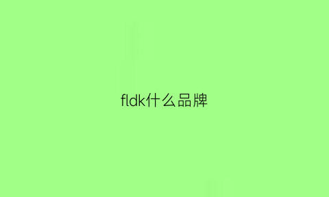 fldk什么品牌(fdsk什么牌子)