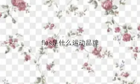 fles是什么运动品牌(fles是什么运动品牌衣服)