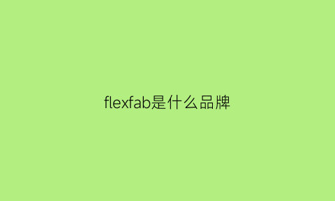 flexfab是什么品牌(flexo是什么品牌)