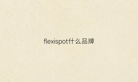 flexispot什么品牌