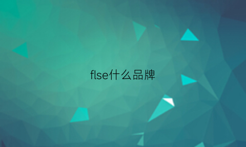 flse什么品牌(fls是什么品牌的衣服)