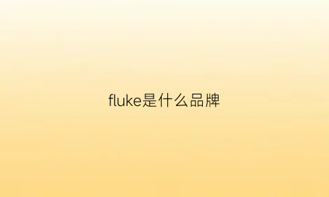 fluke是什么品牌