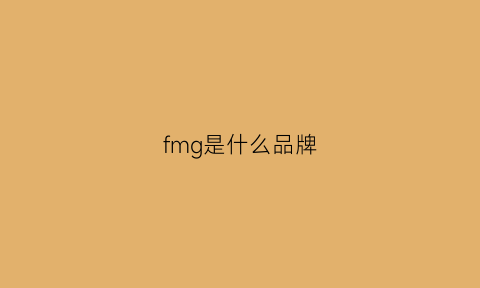 fmg是什么品牌(fml是什么牌子)