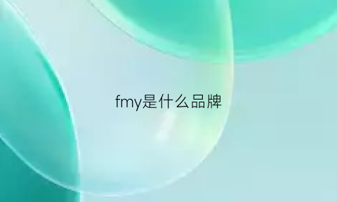 fmy是什么品牌(fmm是什么牌子)